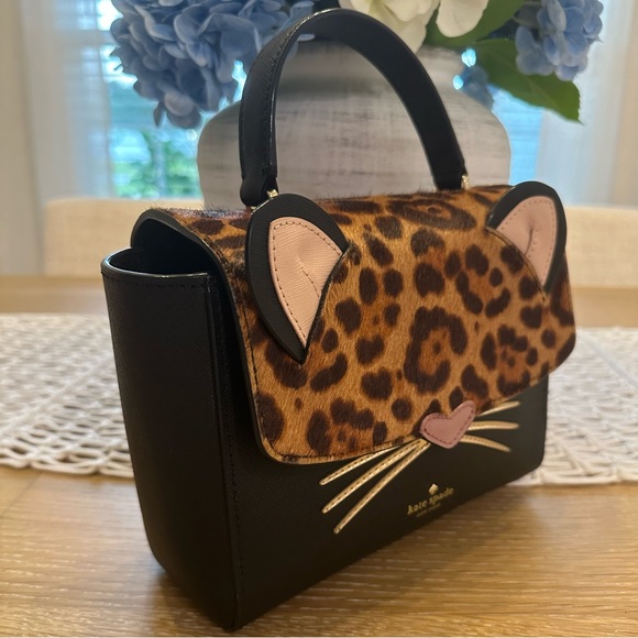 SOLD Kate Spade Run Wild Leopard Kerrie Satchel Crossbody Bag - Picture 3 of 11